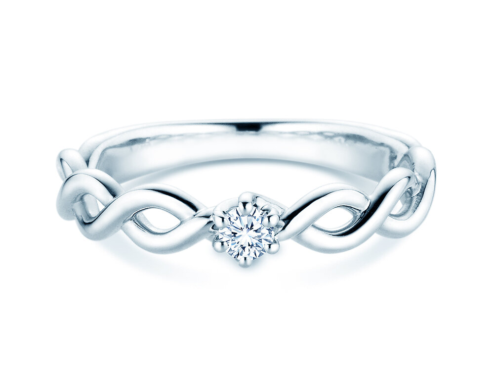 Solitärring Evoke in 9K Weißgold mit Diamant 0,10ct G/SI