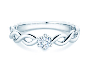 Solitärring Evoke in 9K Weißgold mit Diamant 0,25ct