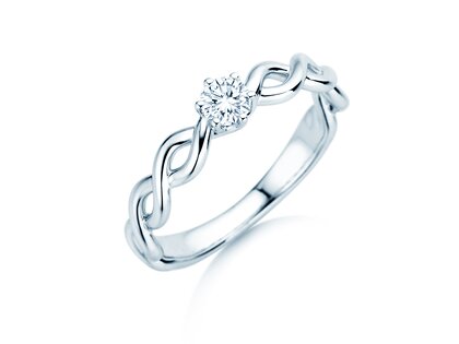 Solitärring Evoke in 9K Weißgold mit Diamant 0,25ct