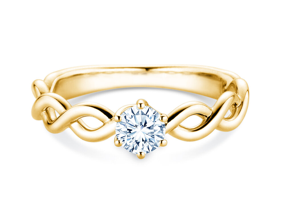 Solitärring Evoke in 18K Gelbgold mit Diamant 0,40ct G/SI