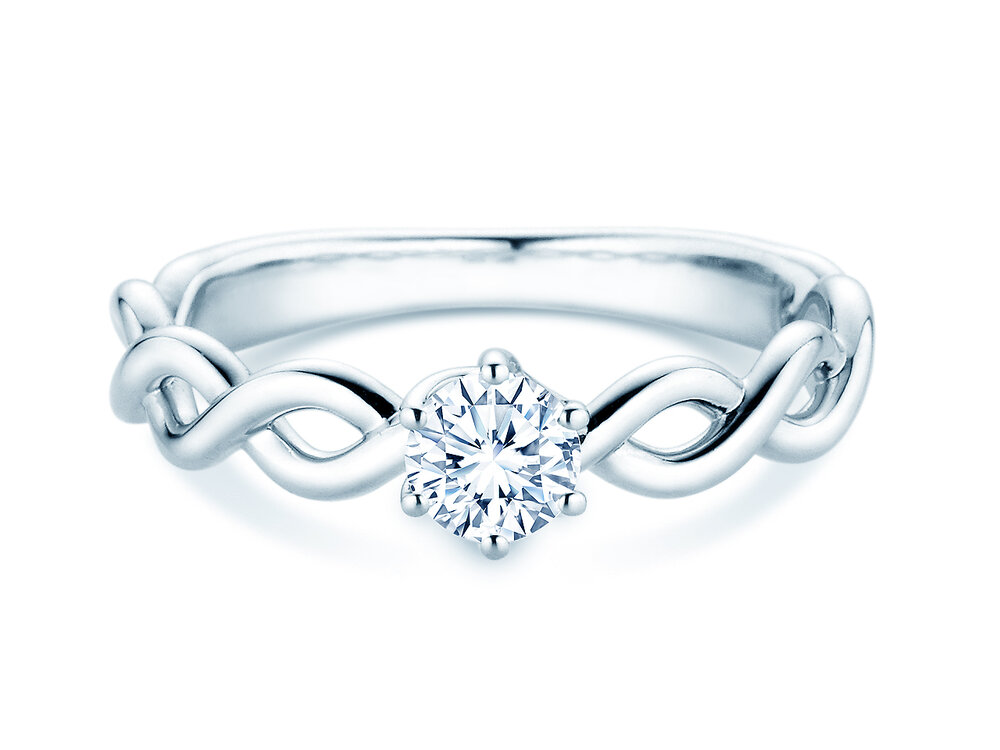 Solitärring Evoke in 18K Weißgold mit Diamant 0,40ct G/SI