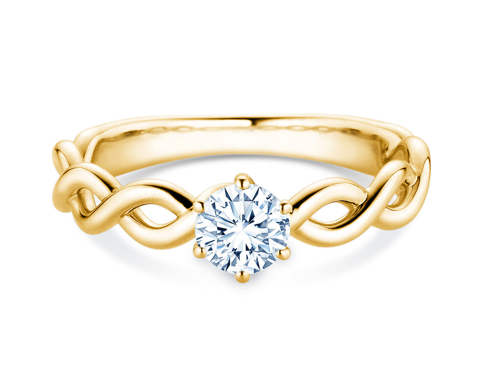 Solitärring Evoke in 14K Gelbgold mit Diamant 0,50ct G/SI