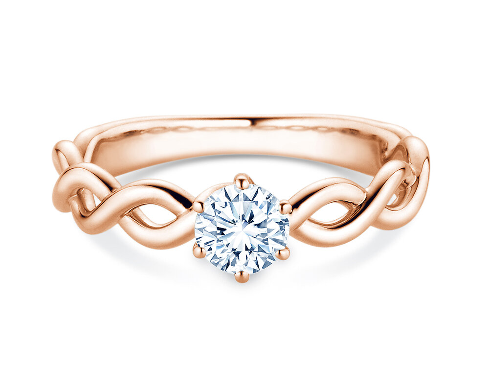 Solitärring Evoke in 9K Roségold mit Diamant 0,50ct G/SI