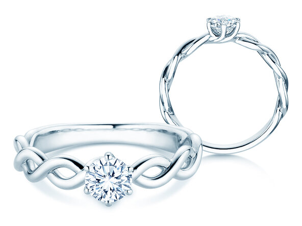 Solitärring Evoke in Silber