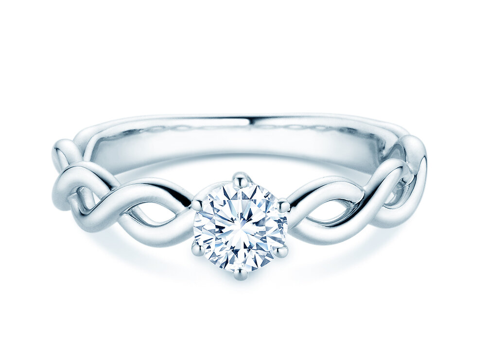 Solitärring Evoke in Platin 950/- mit Diamant 0,50ct G/SI
