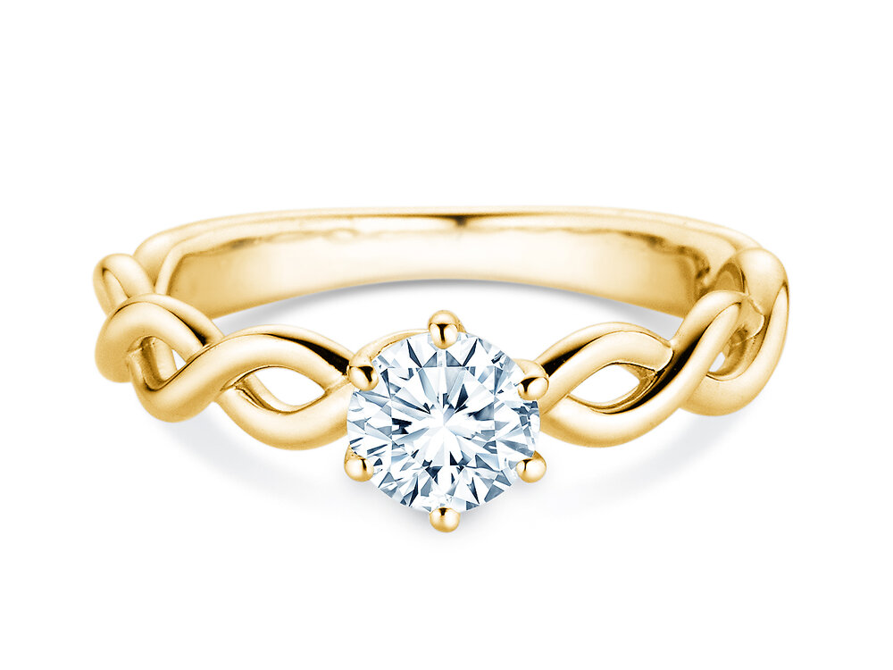 Solitärring Evoke in 18K Gelbgold mit Diamant 0,75ct G/SI