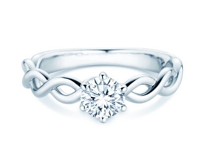Solitärring Evoke in 9K Weißgold mit Diamant 0,75ct