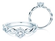 Solitärring Evoke in 9K Weißgold mit Diamant 0,75ct