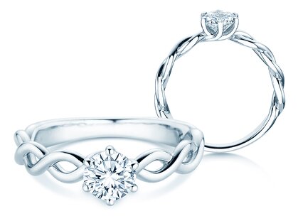 Solitärring Evoke in 9K Weißgold mit Diamant 0,75ct