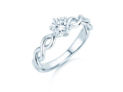 Solitärring Evoke in 9K Weißgold mit Diamant 0,75ct