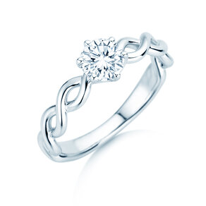 Solitärring Evoke in 9K Weißgold mit Diamant 0,75ct