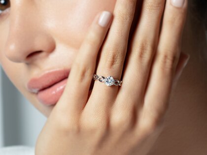 Solitärring Evoke in 9K Weißgold mit Diamant 0,75ct