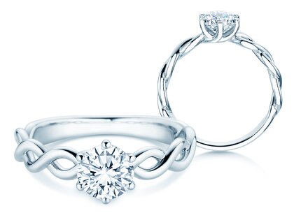 Solitärring Evoke in 9K Weißgold mit Diamant 1,00ct