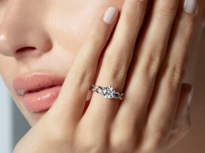 Solitärring Evoke in 9K Weißgold mit Diamant 1,00ct