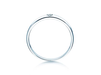 Solitärring Heart Petite in Silber