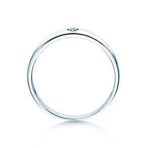 Solitärring Heart Petite in Silber