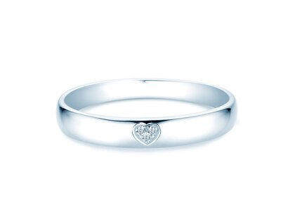 Solitärring Heart Petite in Silber