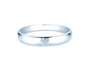 Solitärring Heart Petite in Silber