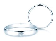 Solitärring Heart Petite in Silber