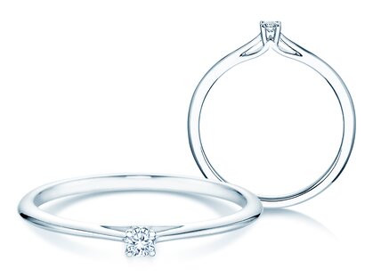 Solitärring Heaven 4 in Platin 950/- mit Diamant 0,05ct