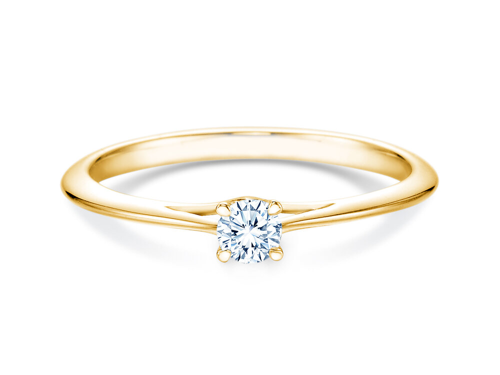 Solitärring Heaven 4 in 18K Gelbgold mit Diamant 0,20ct G/SI