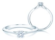 Solitärring Heaven 4 in 9K Weißgold mit Diamant 0,25ct