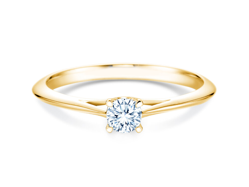 Solitärring Heaven 4 in 14K Gelbgold mit Diamant 0,25ct G/SI