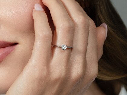 Solitärring Heaven 4 in 9K Weißgold mit Diamant 0,50ct