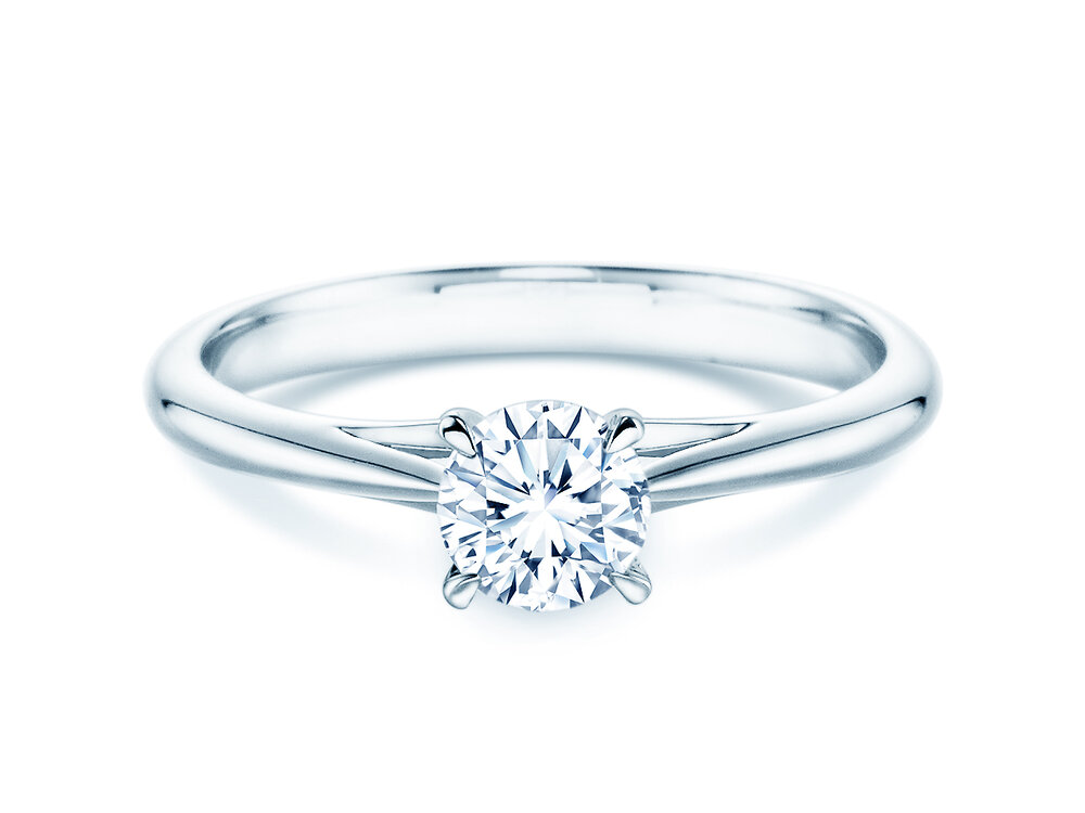 Solitärring Heaven 4 in 14K Weißgold mit Diamant 0,50ct G/SI