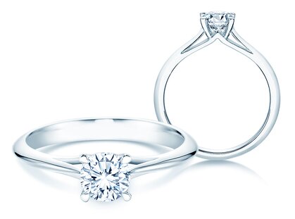 Solitärring Heaven 4 in 14K Weißgold mit Diamant 0,75ct