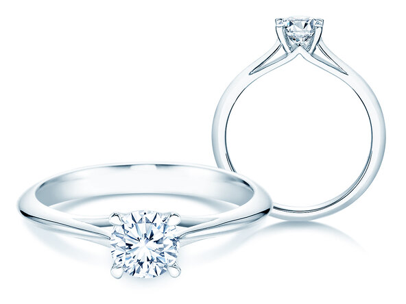 Solitärring Heaven 4 in 9K Weißgold mit Diamant 0,75ct