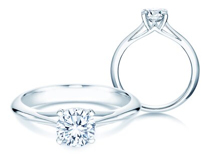 Solitärring Heaven 4 in 14K Weißgold mit Diamant 1,00ct