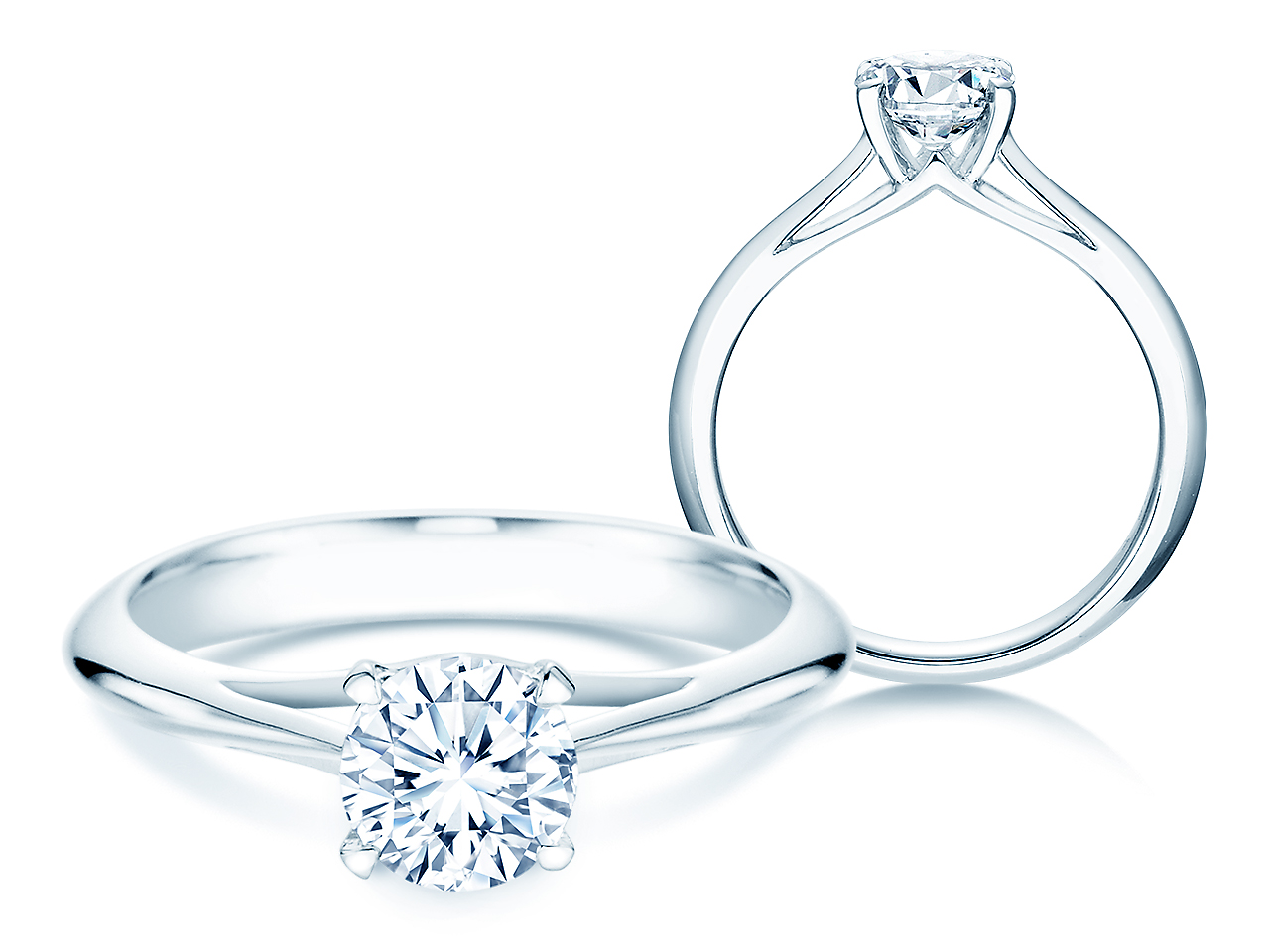 Solitärring Heaven 4 in 9K Weißgold mit Diamant 1,00ct