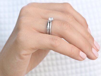 Solitärring Heaven 4 in 9K Weißgold mit Diamant 0,75ct