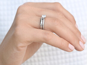 Solitärring Heaven 4 in 9K Weißgold mit Diamant 0,75ct