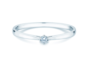 Solitärring Heaven 6 Petite in 14K Weißgold mit Diamant 0,035ct G/SI