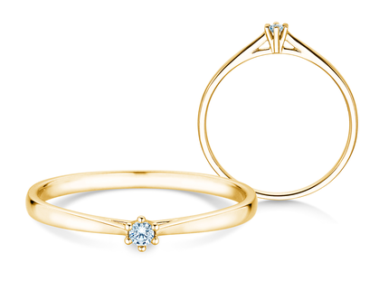 Solitärring Heaven 6 Petite in Gelbgold