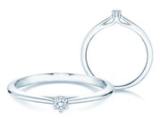 Solitärring Heaven 6 in Platin 950/- mit Diamant 0,05ct