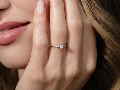Solitärring Heaven 6 in 9K Weißgold mit Diamant 0,25ct