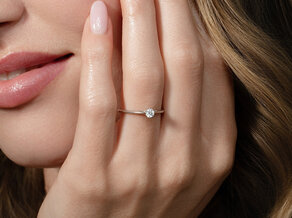Solitärring Heaven 6 in 9K Weißgold mit Diamant 0,25ct
