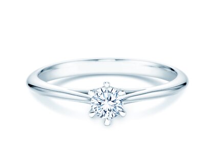 Solitärring Heaven 6 in 9K Weißgold mit Diamant 0,25ct