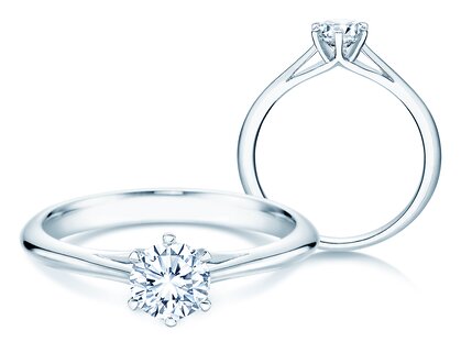 Solitärring Heaven 6 in Platin 950/- mit Diamant 0,50ct G/SI