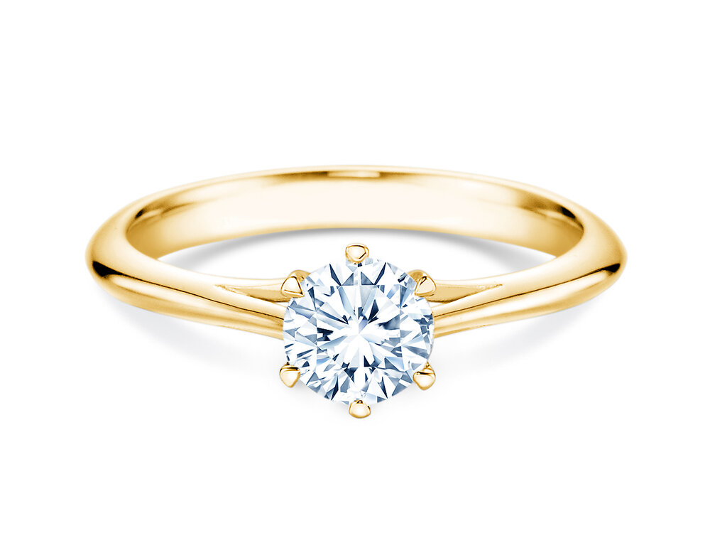 Solitärring Heaven 6 in 14K Gelbgold mit Diamant 0,60ct G/SI