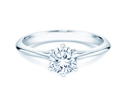 Solitärring Heaven 6 in 9K Weißgold mit Diamant 0,75ct