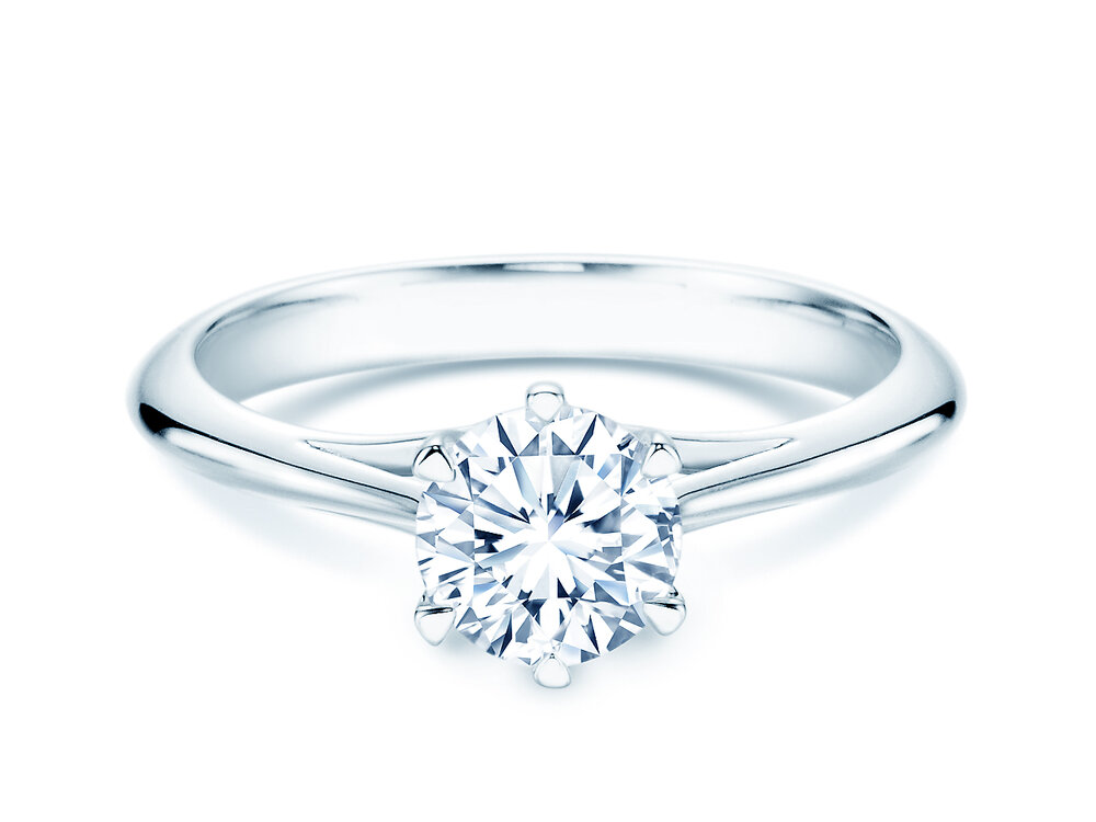 Solitärring Heaven 6 in 18K Weißgold mit Diamant 1,50ct G/SI