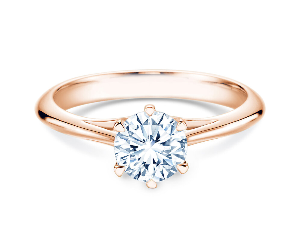 Solitärring Heaven 6 in 18K Roségold mit Diamant 1,25ct G/SI