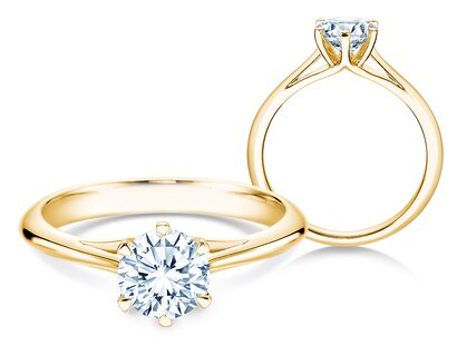 Solitärring Heaven 6 in 18K Gelbgold mit Diamant 3,00ct G/SI