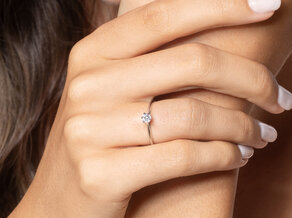 Solitärring Heaven 6 in Silber 925/- mit Diamant 0,15ct G/SI