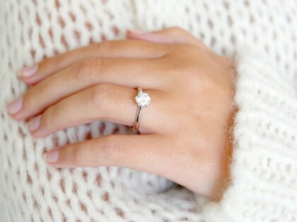 Solitärring Heaven 6 in 9K Weißgold mit Diamant 1,00ct