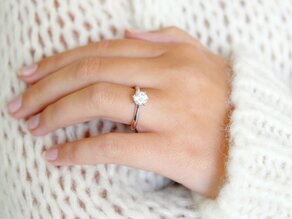 Solitärring Heaven 6 in 9K Weißgold mit Diamant 1,00ct